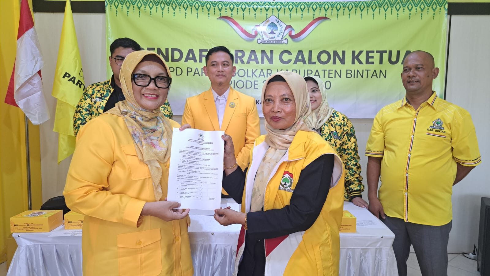 Pendaftaran bakal calon ketua DPD II Partai Golkar Bintan.